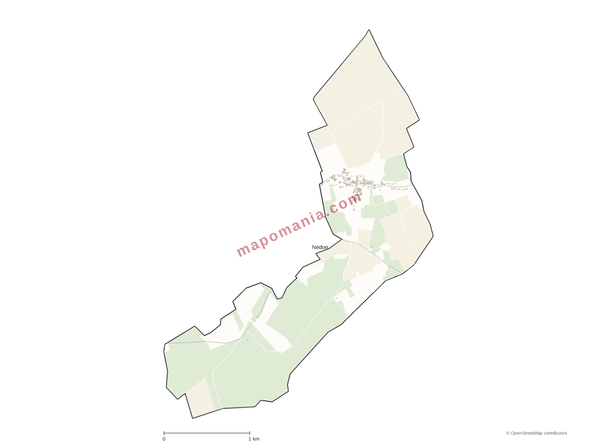 Carte de Nédon à personnaliser