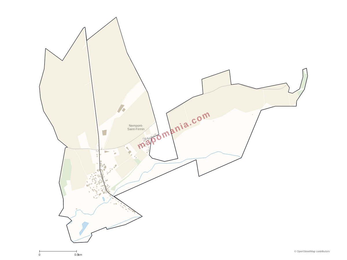 Carte de Nempont-Saint-Firmin à personnaliser