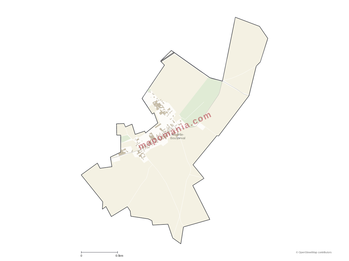 Carte de Neuville-Bourjonval à personnaliser