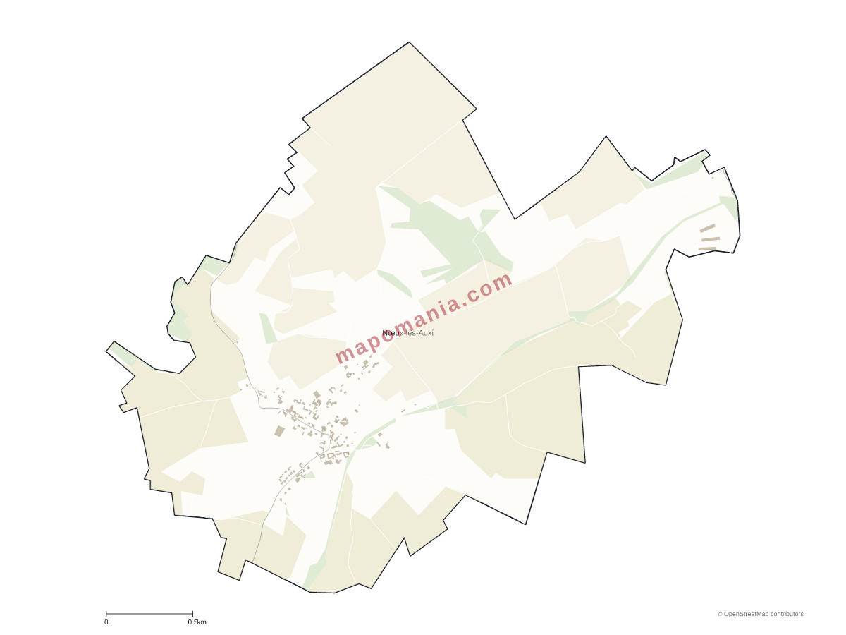 Carte de Nœux-lès-Auxi à personnaliser