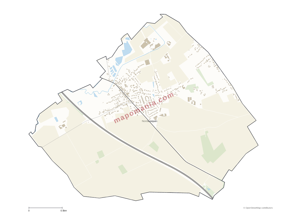 Carte de Nordausques à personnaliser
