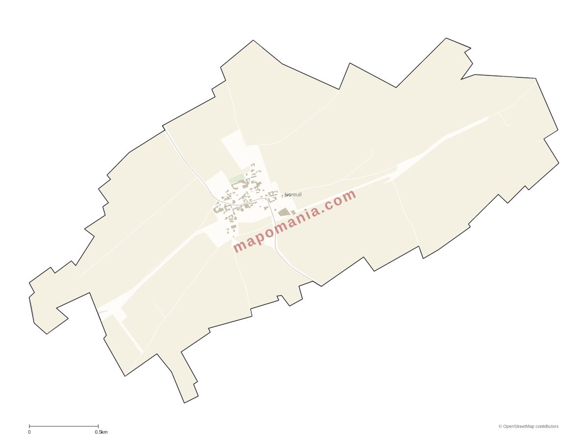 Carte de Noreuil à personnaliser