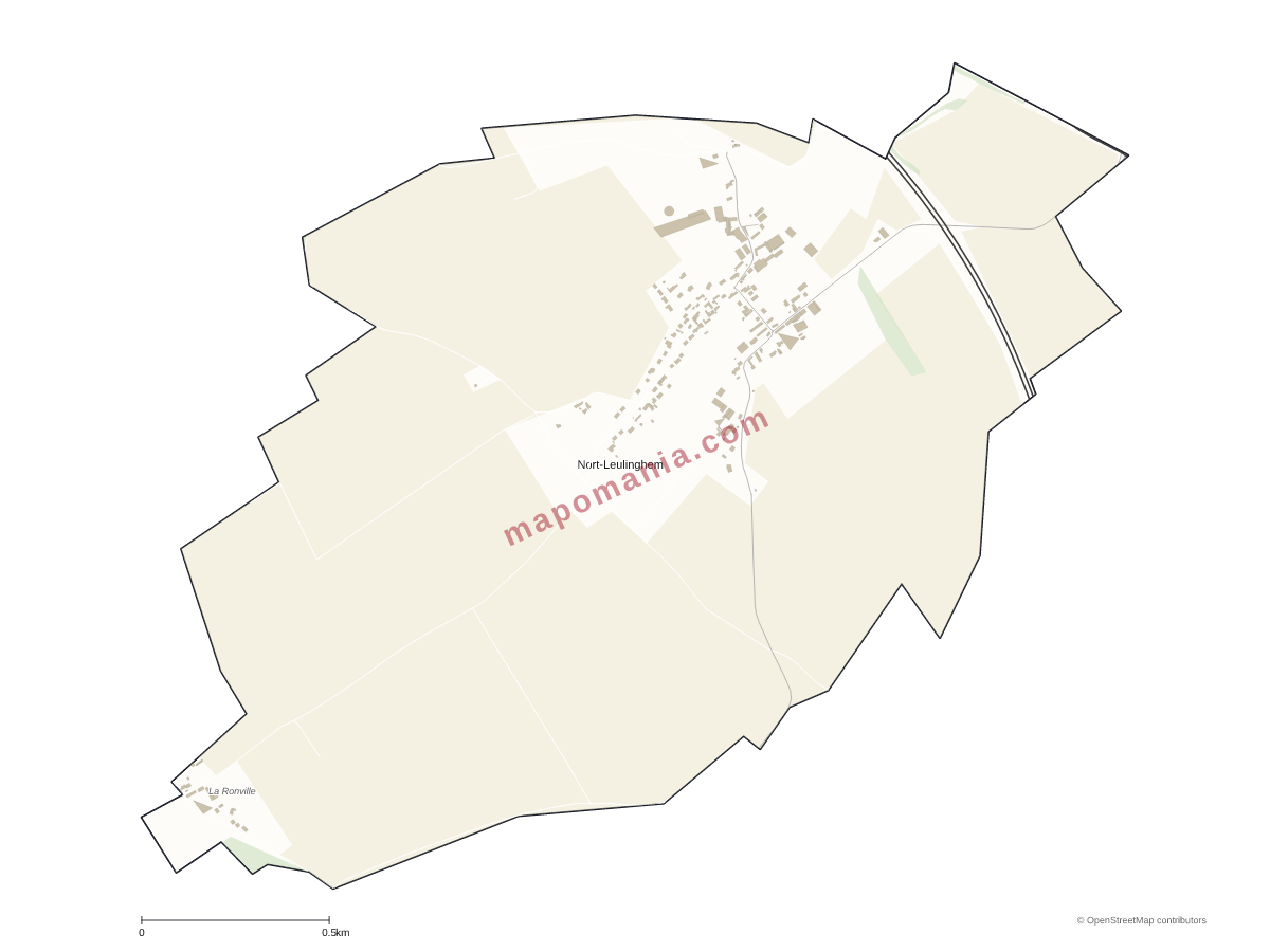 Carte de Nort-Leulinghem à personnaliser