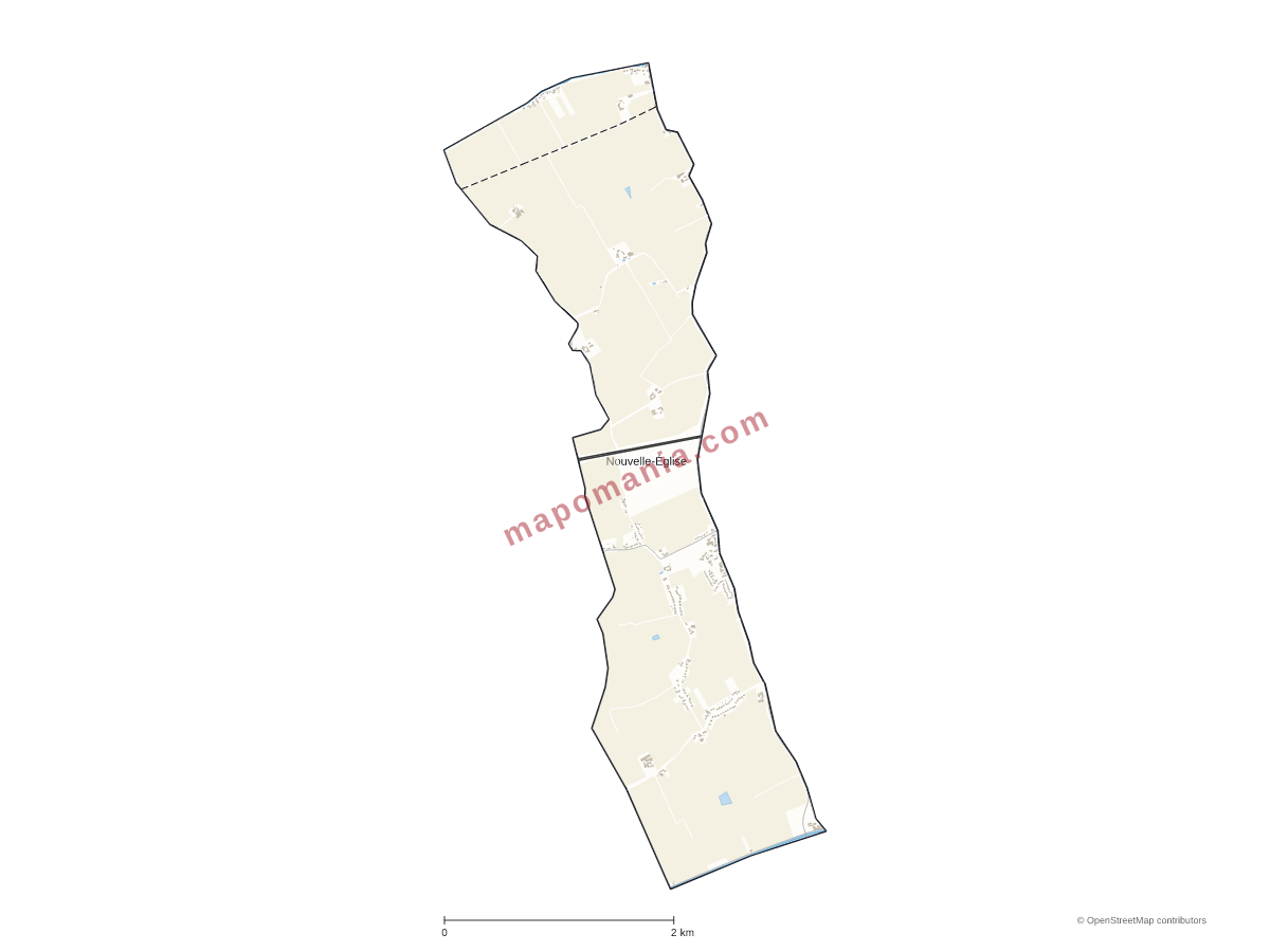Carte de Nouvelle-Église à personnaliser