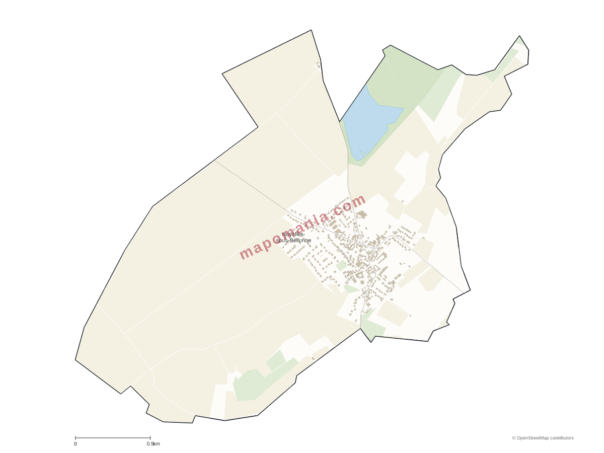 Carte de Noyelles-sous-Bellonne à personnaliser