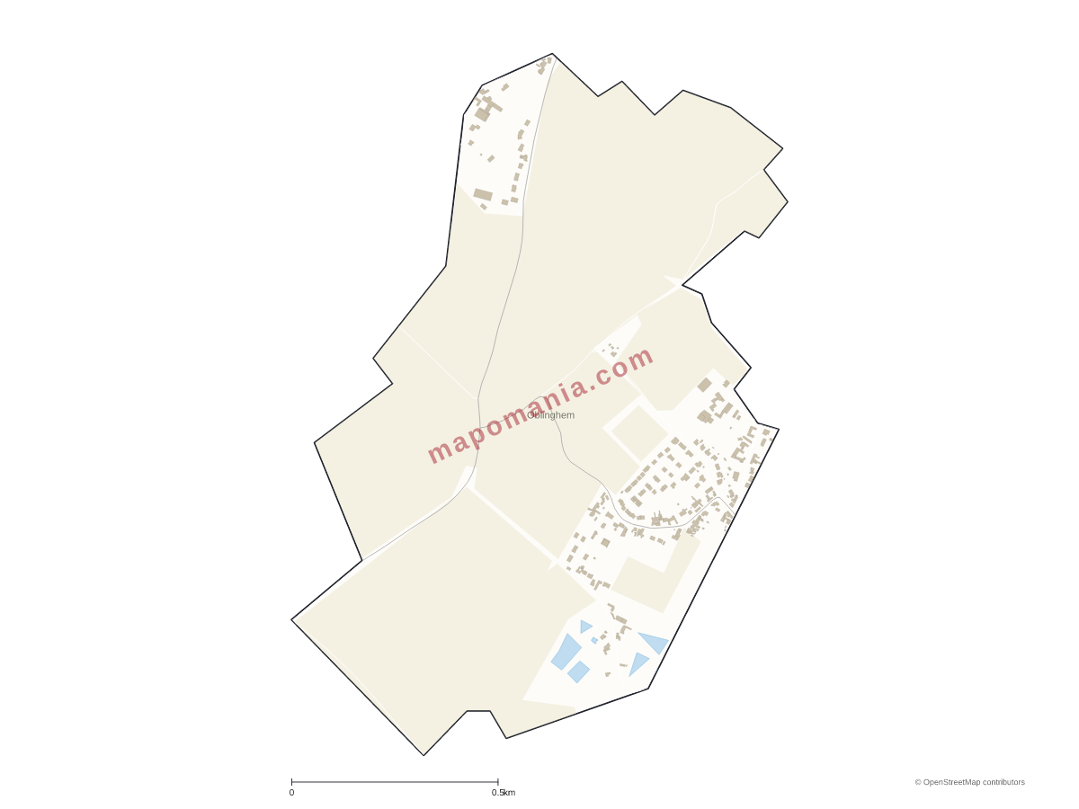Carte de Oblinghem à personnaliser