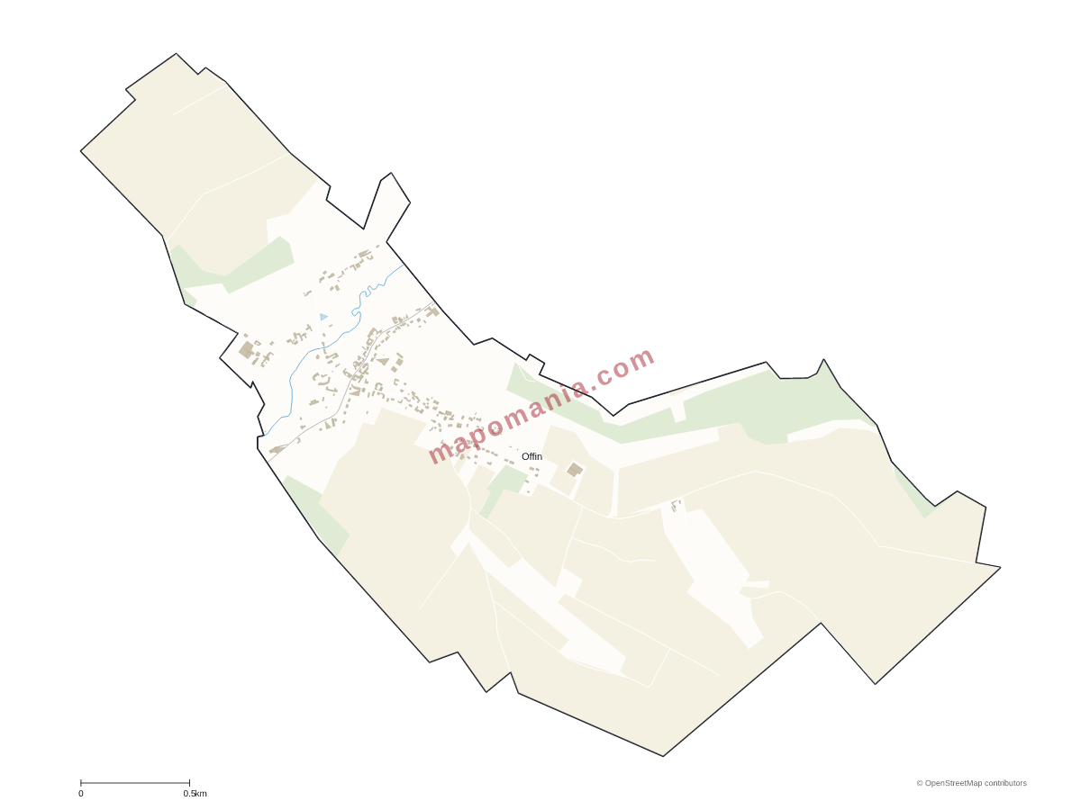 Carte de Offin à personnaliser