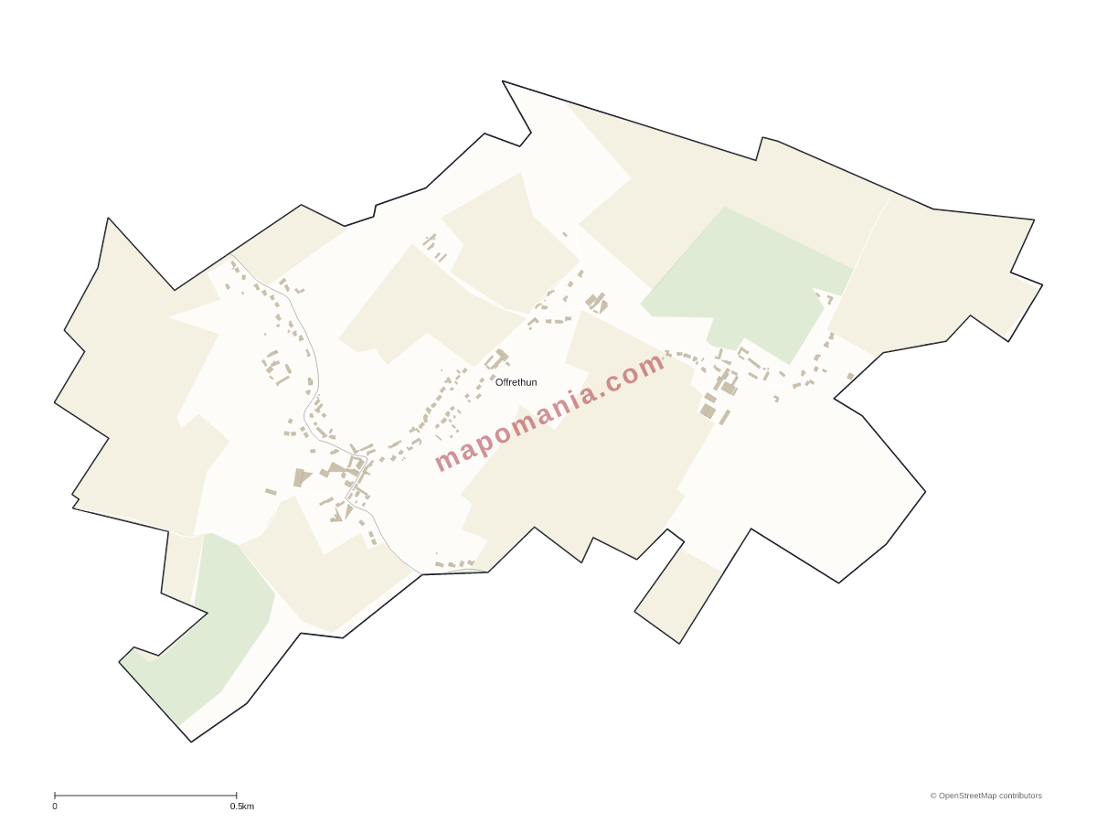 Carte de Offrethun à personnaliser