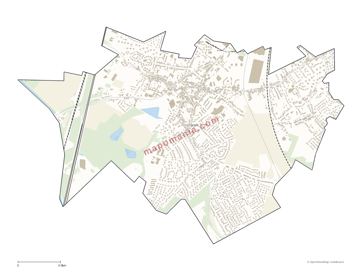 Carte de Oignies à personnaliser