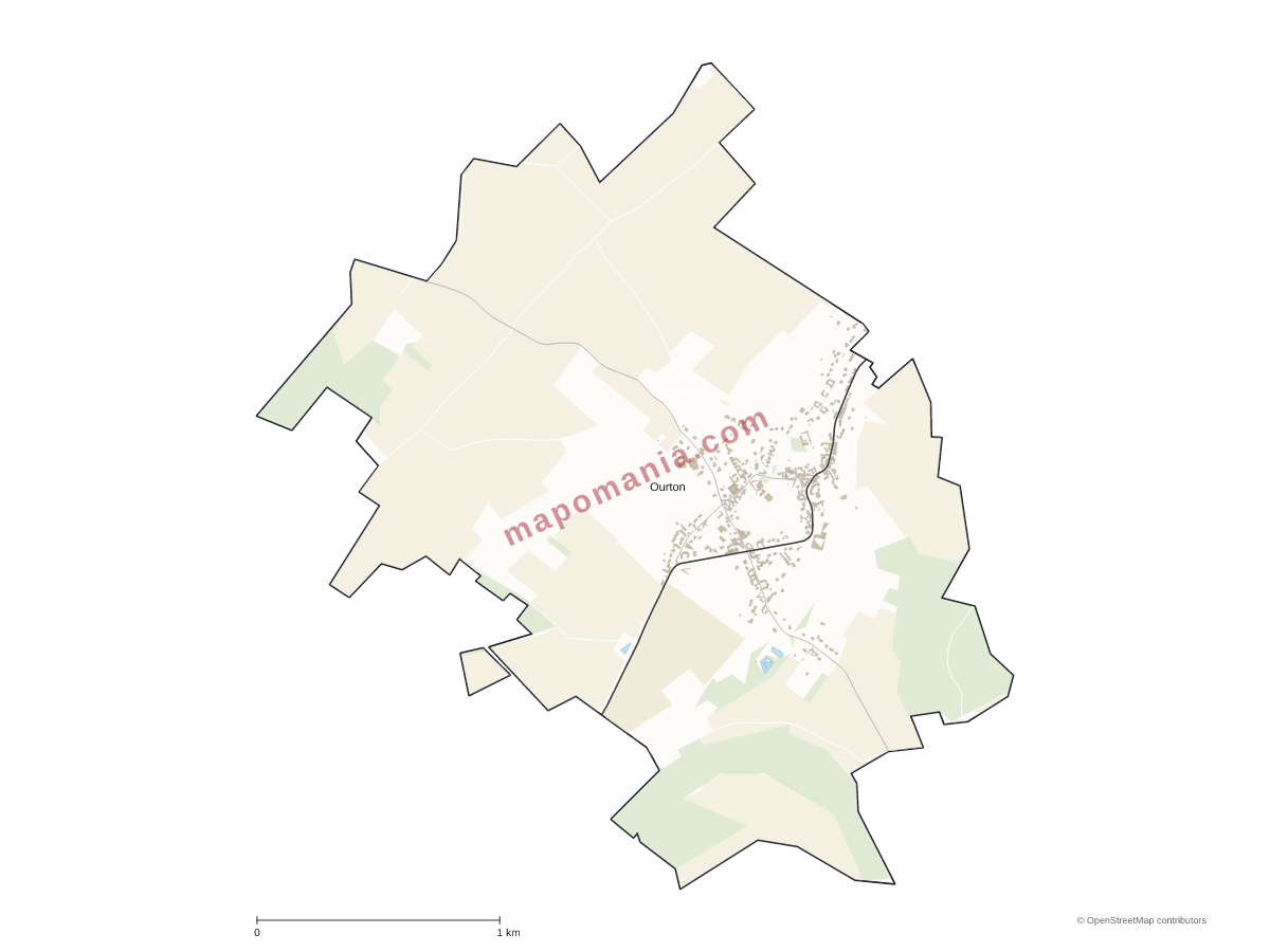 Carte de Ourton à personnaliser