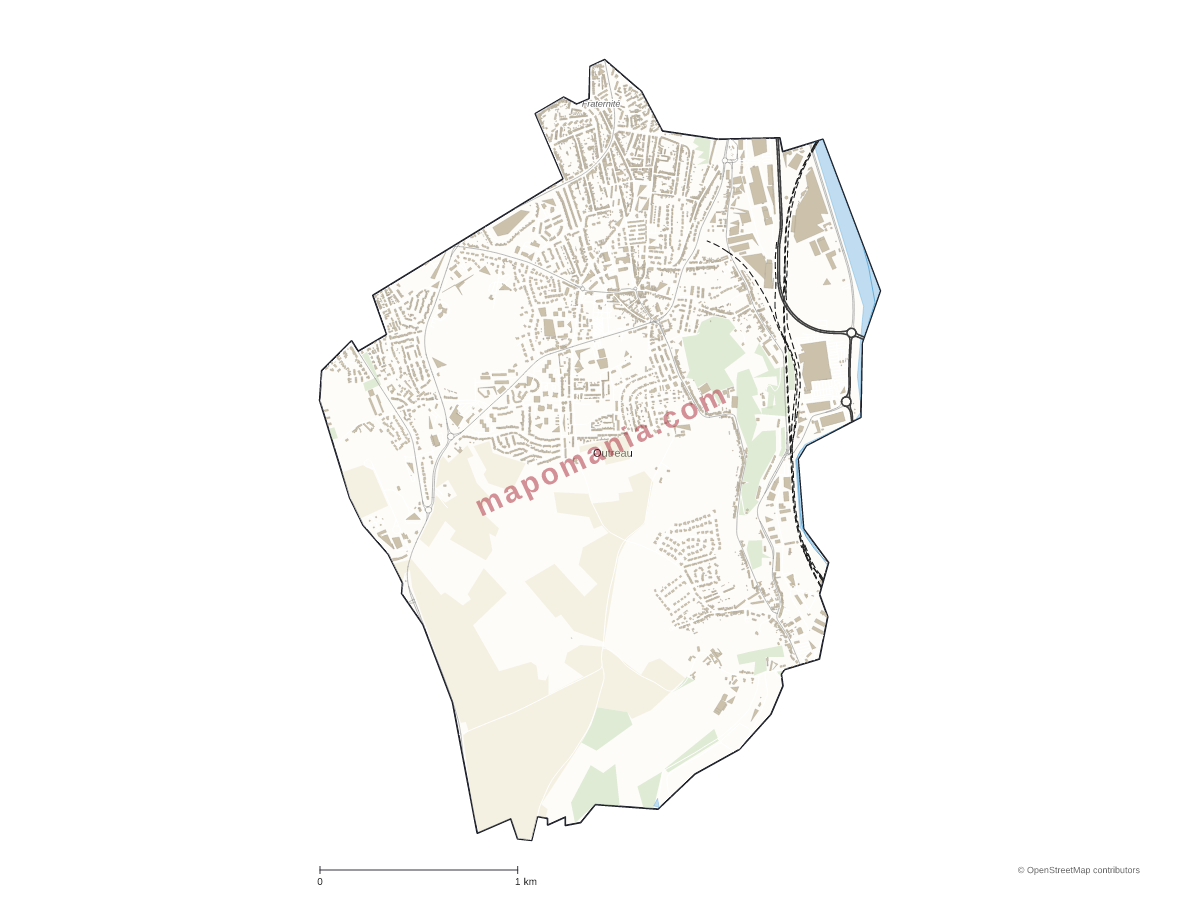 Carte de Outreau à personnaliser
