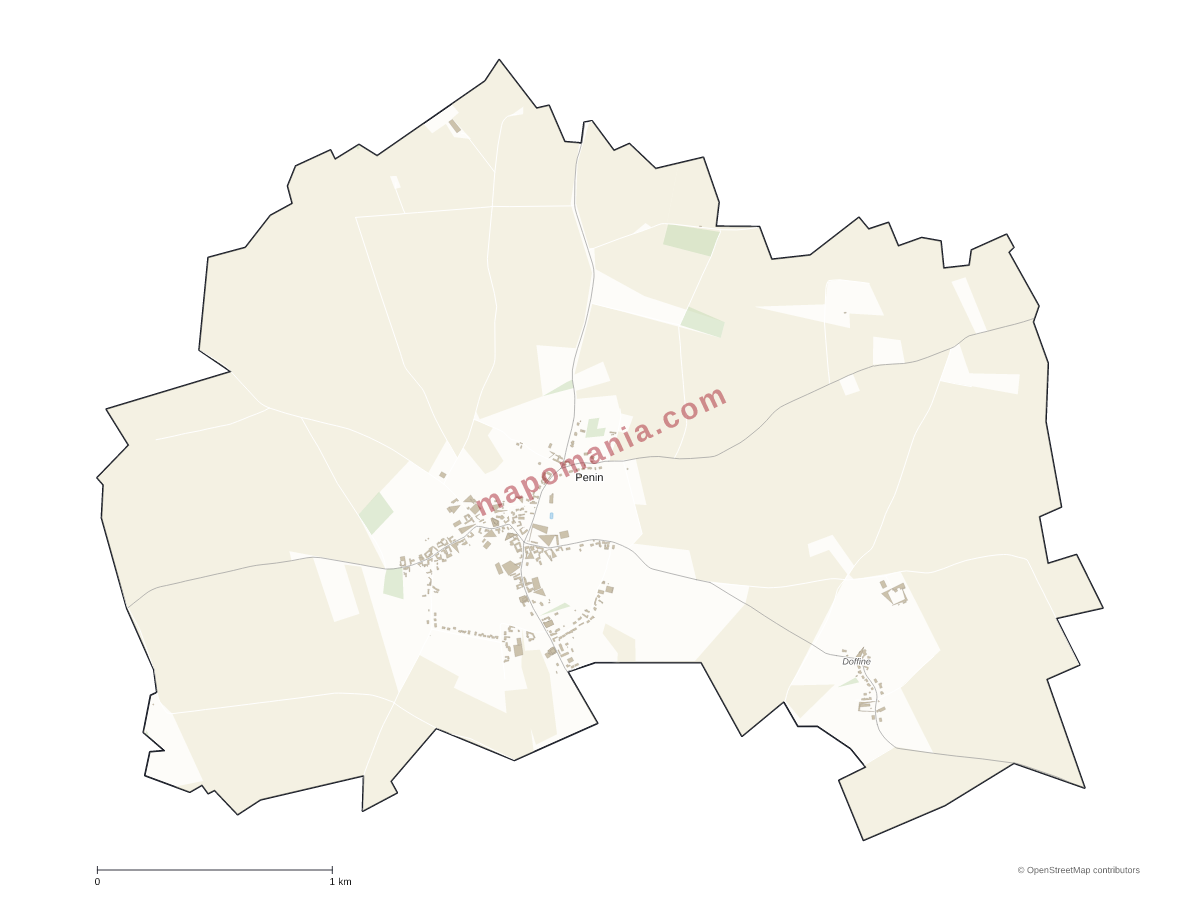 Carte de Penin à personnaliser