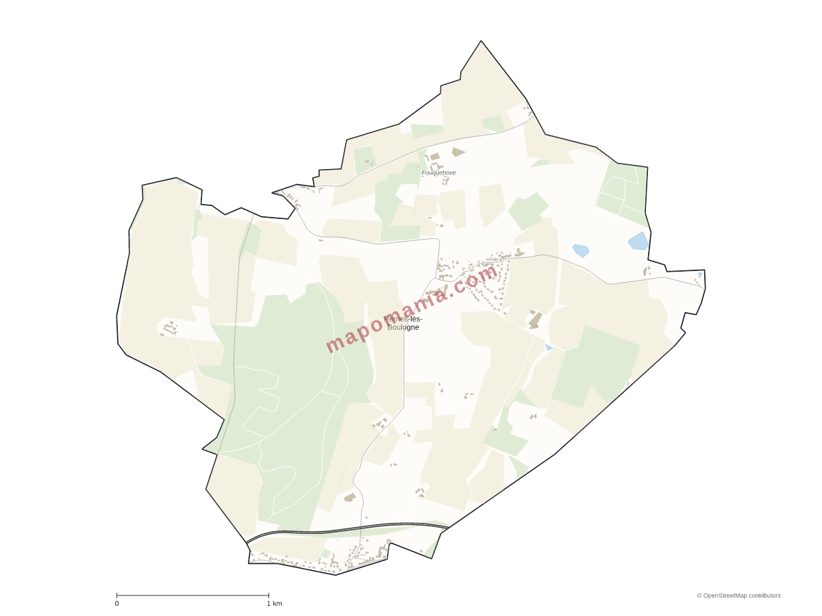 Carte de Pernes-lès-Boulogne à personnaliser
