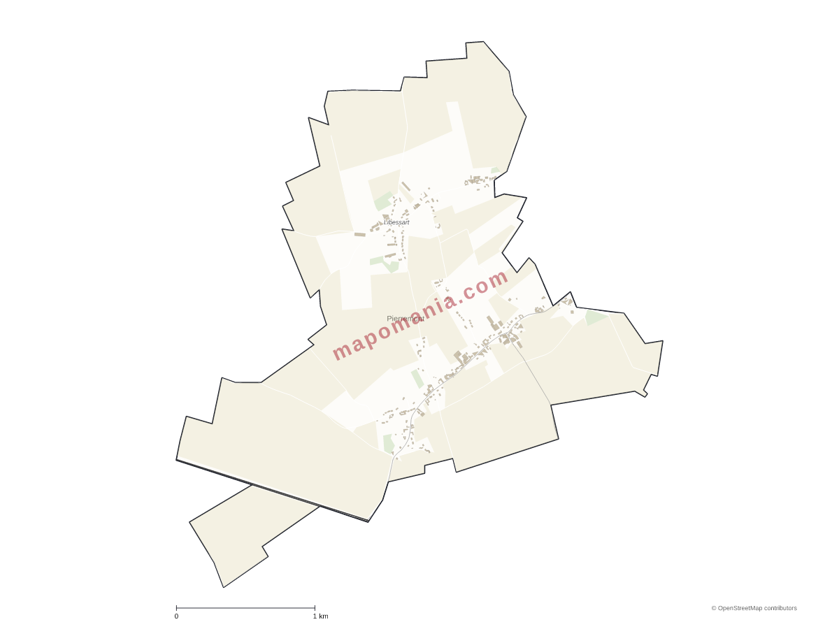 Carte de Pierremont à personnaliser