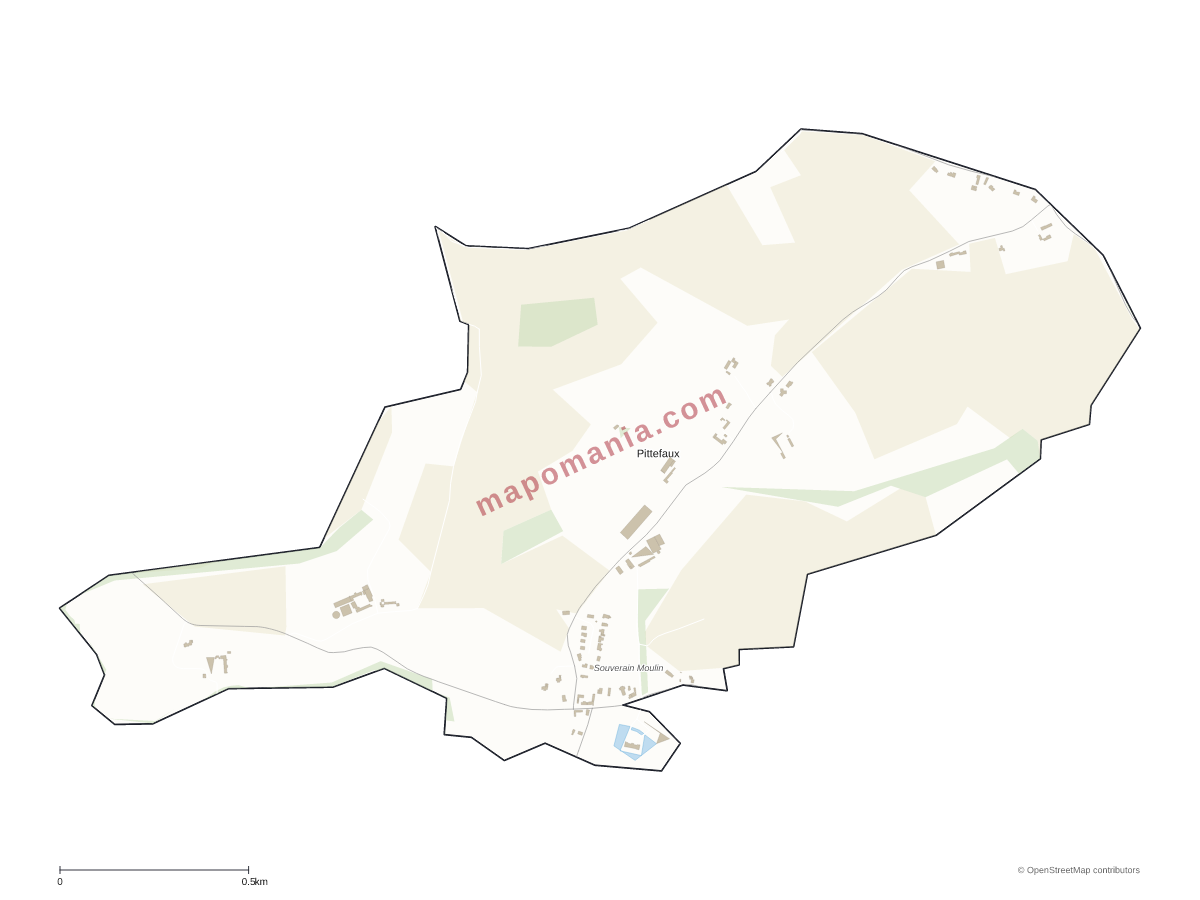 Carte de Pittefaux à personnaliser
