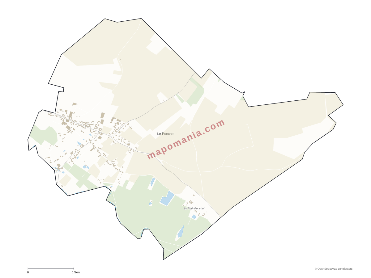 Carte de Le Ponchel à personnaliser