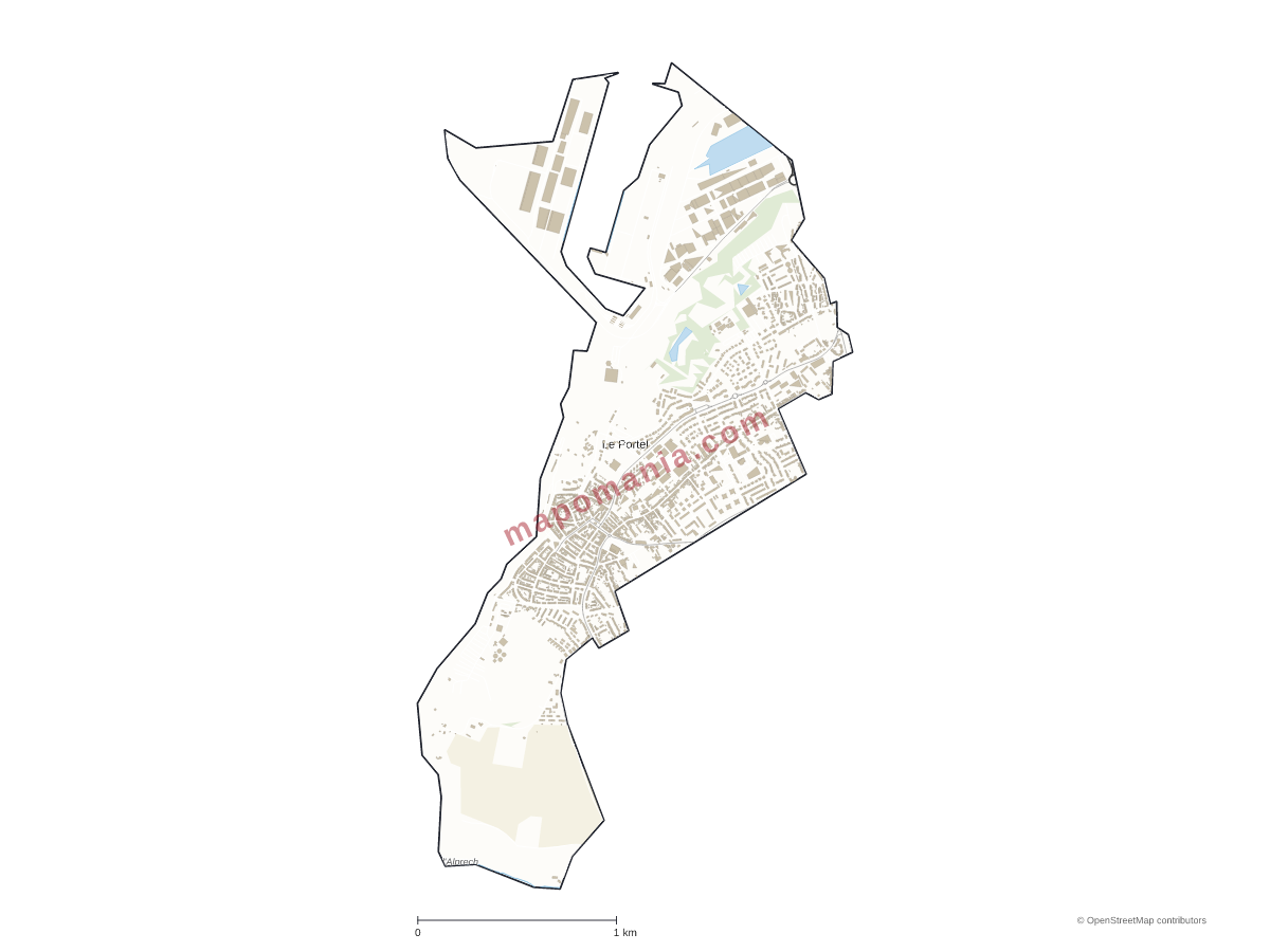 Carte de Le Portel à personnaliser