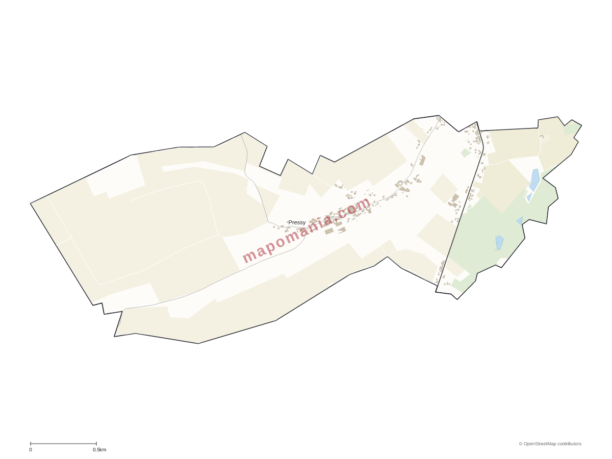 Carte de Pressy à personnaliser