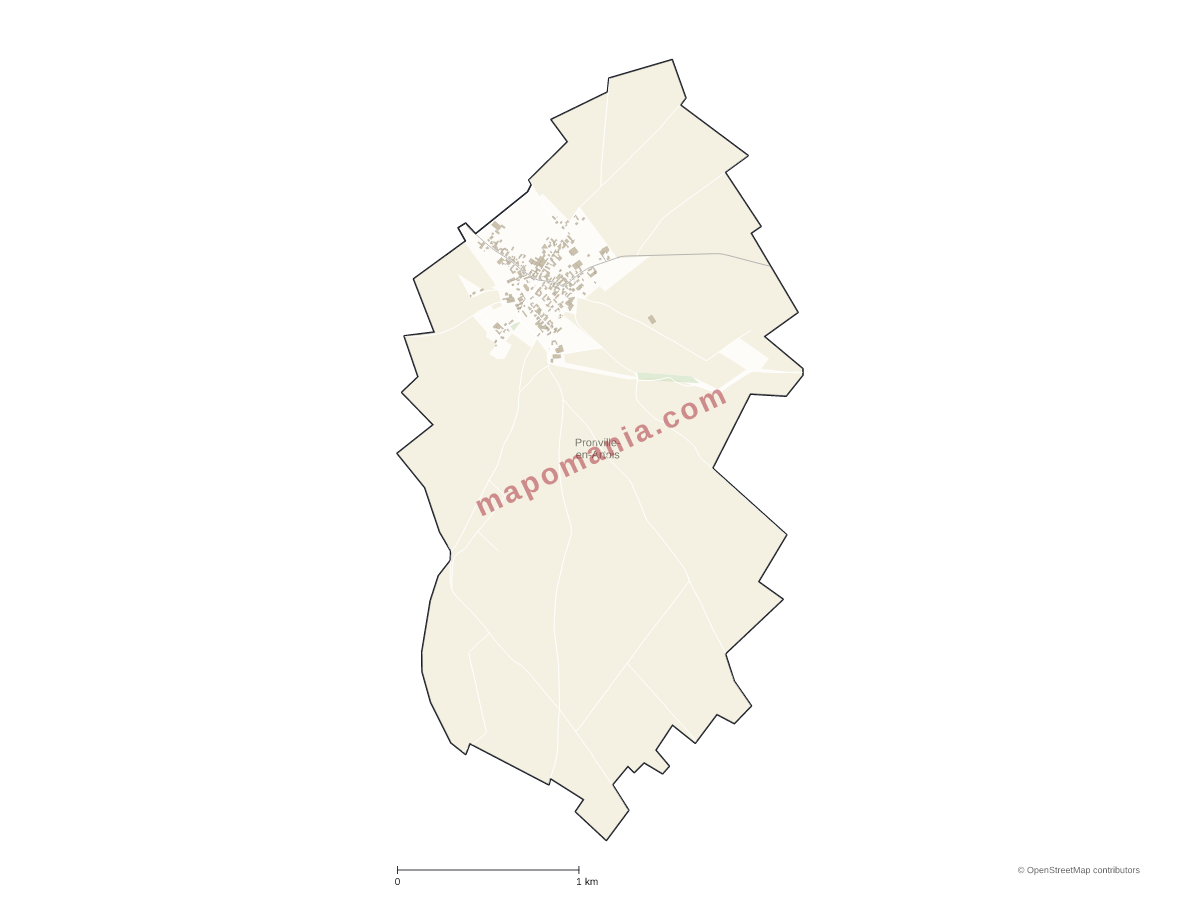 Carte de Pronville-en-Artois à personnaliser