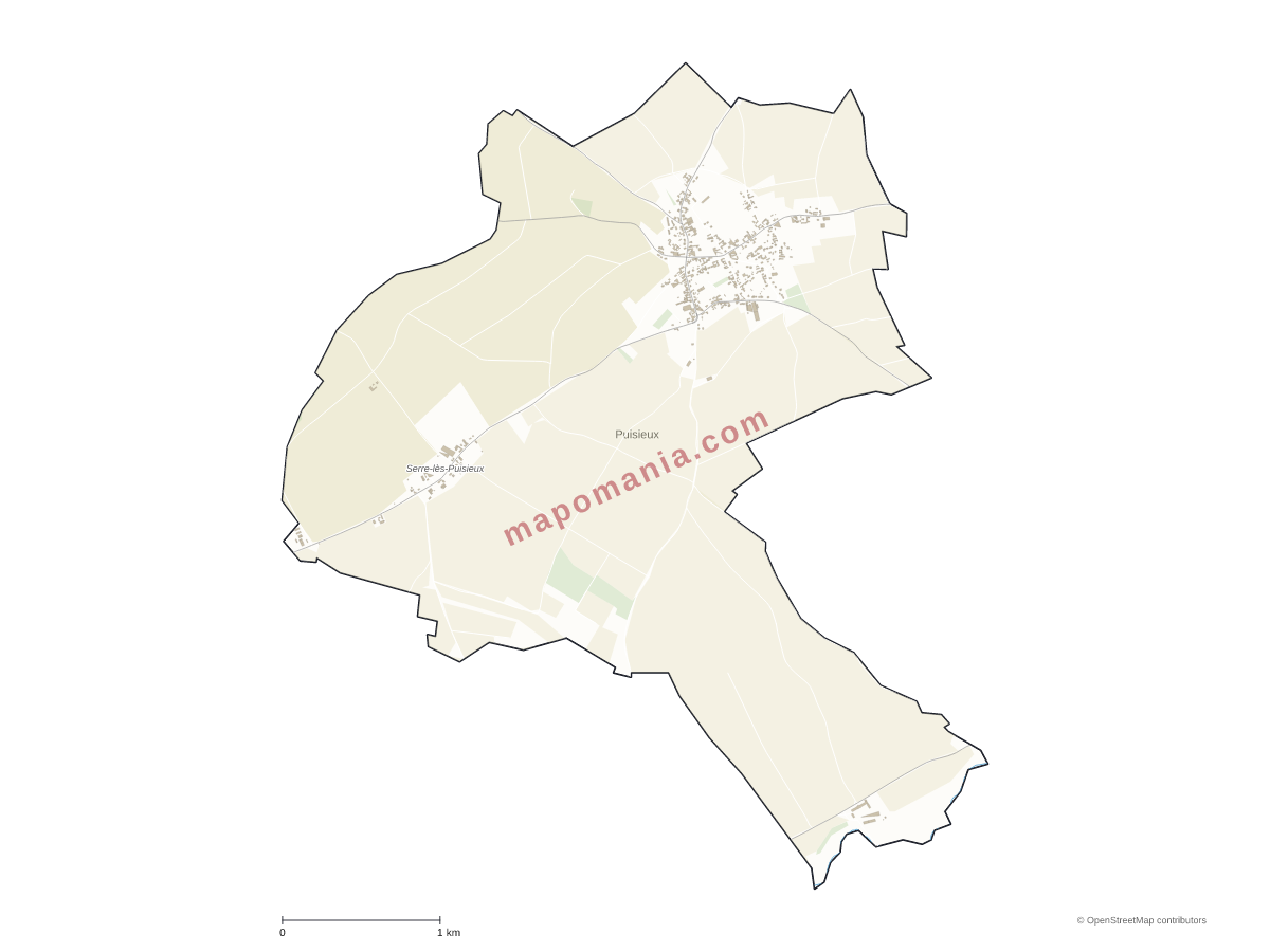 Carte de Puisieux à personnaliser