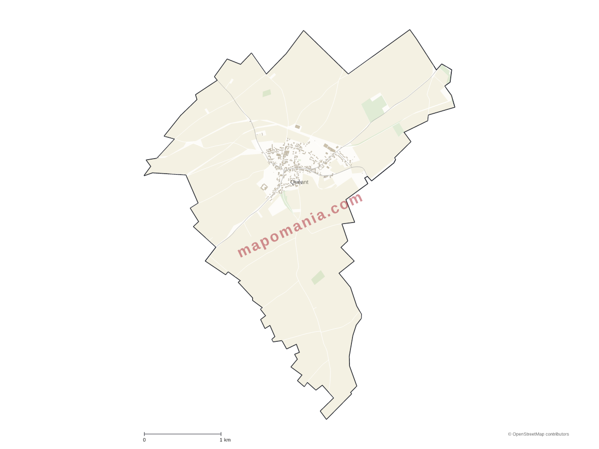 Carte de Quéant à personnaliser