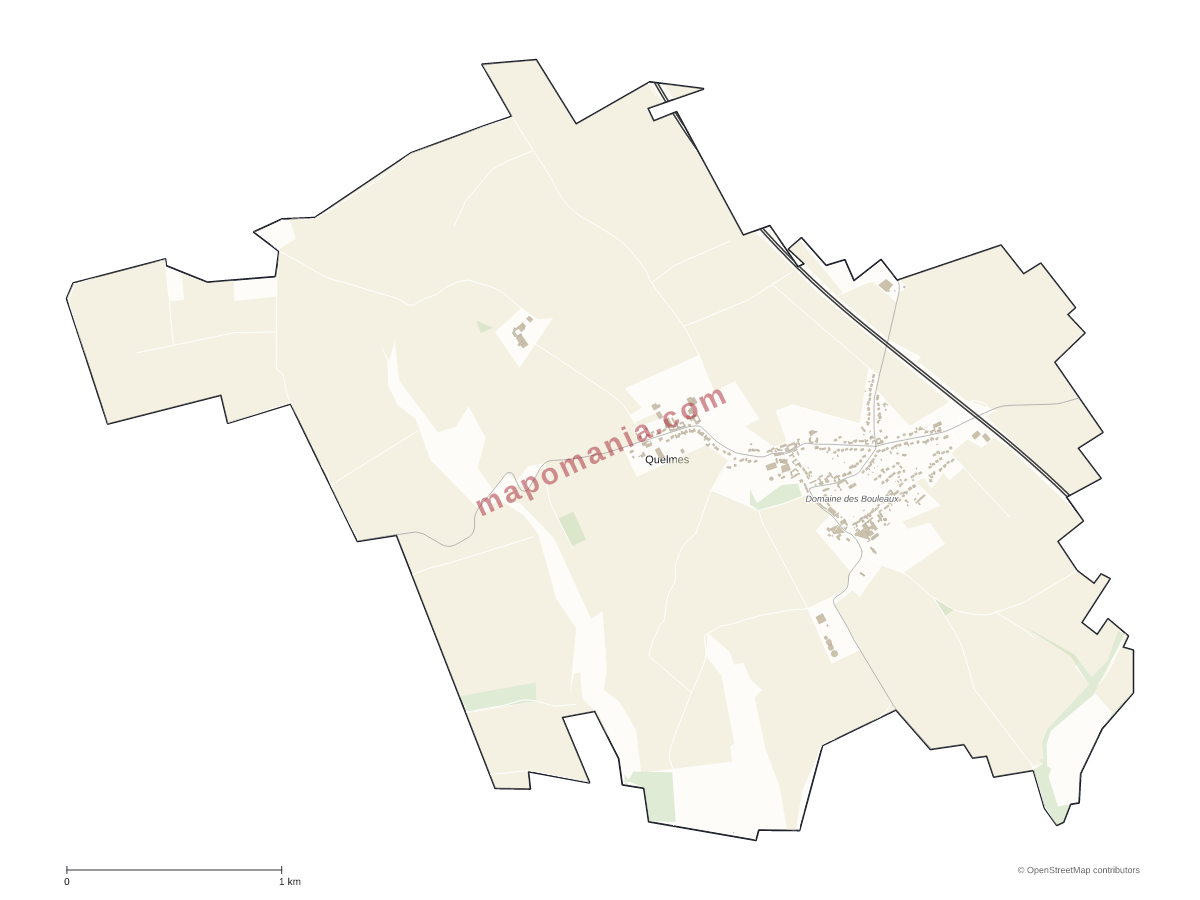 Carte de Quelmes à personnaliser