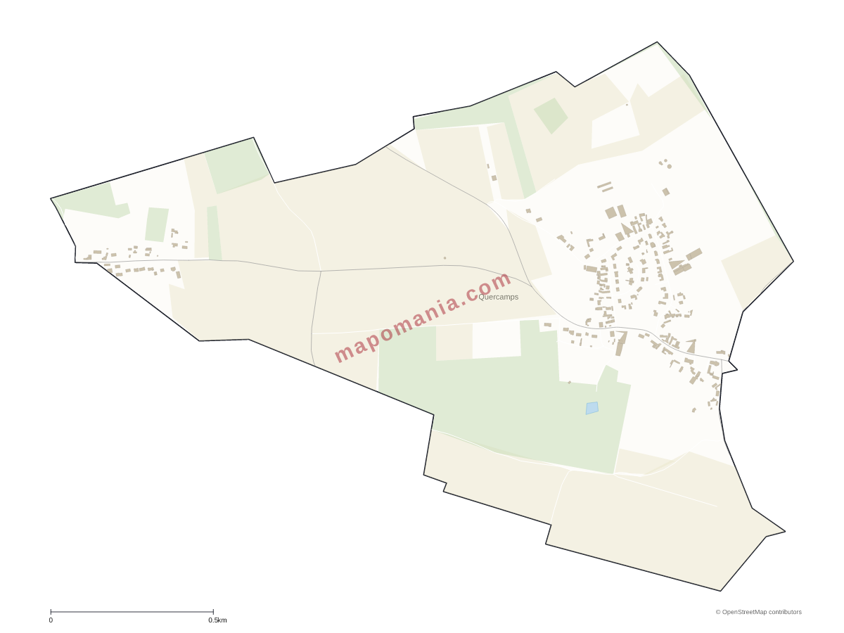 Carte de Quercamps à personnaliser