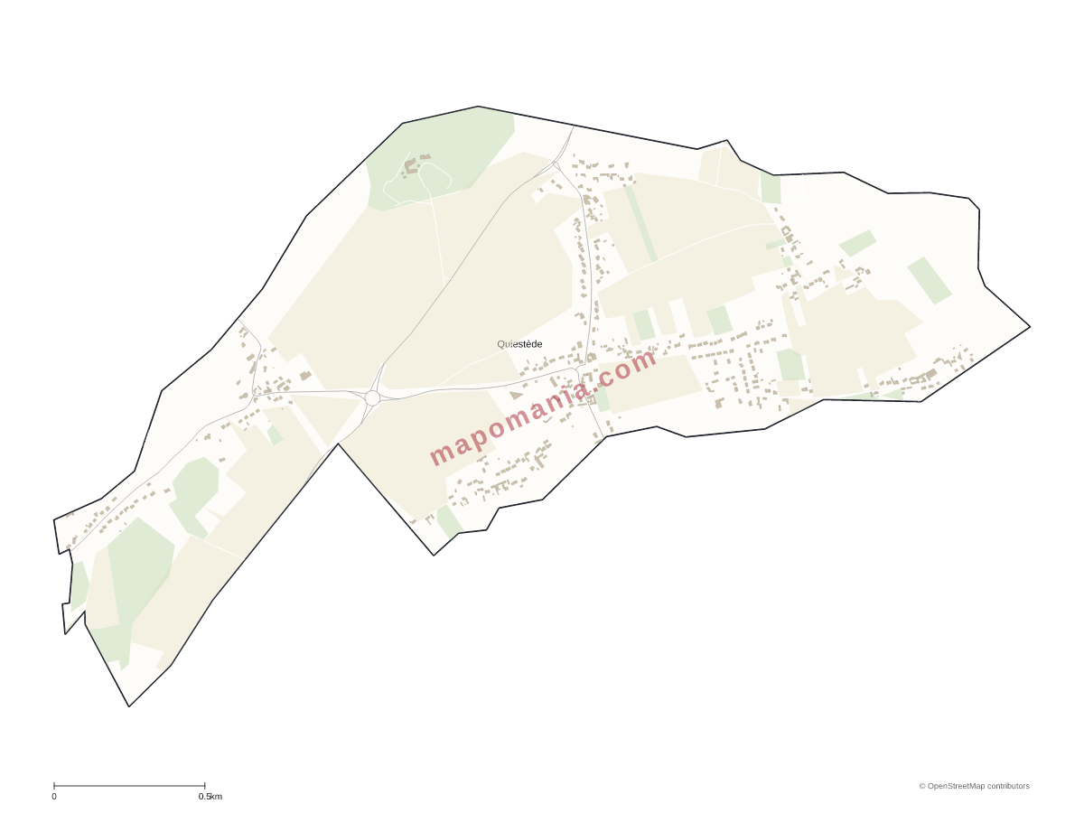 Carte de Quiestède à personnaliser