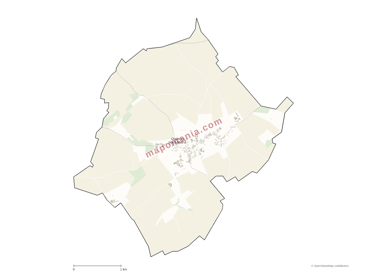 Carte de Quœux-Haut-Maînil à personnaliser
