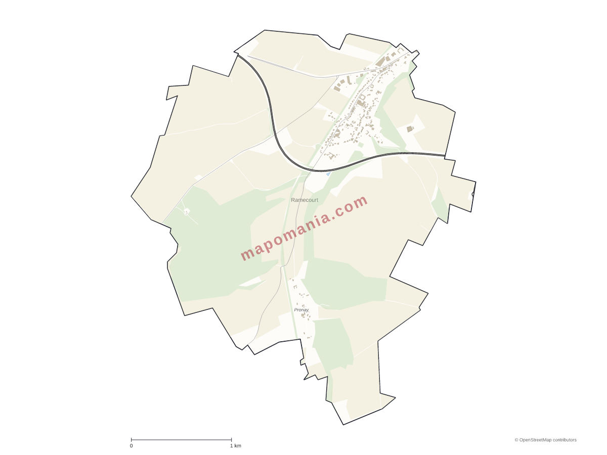 Carte de Ramecourt à personnaliser