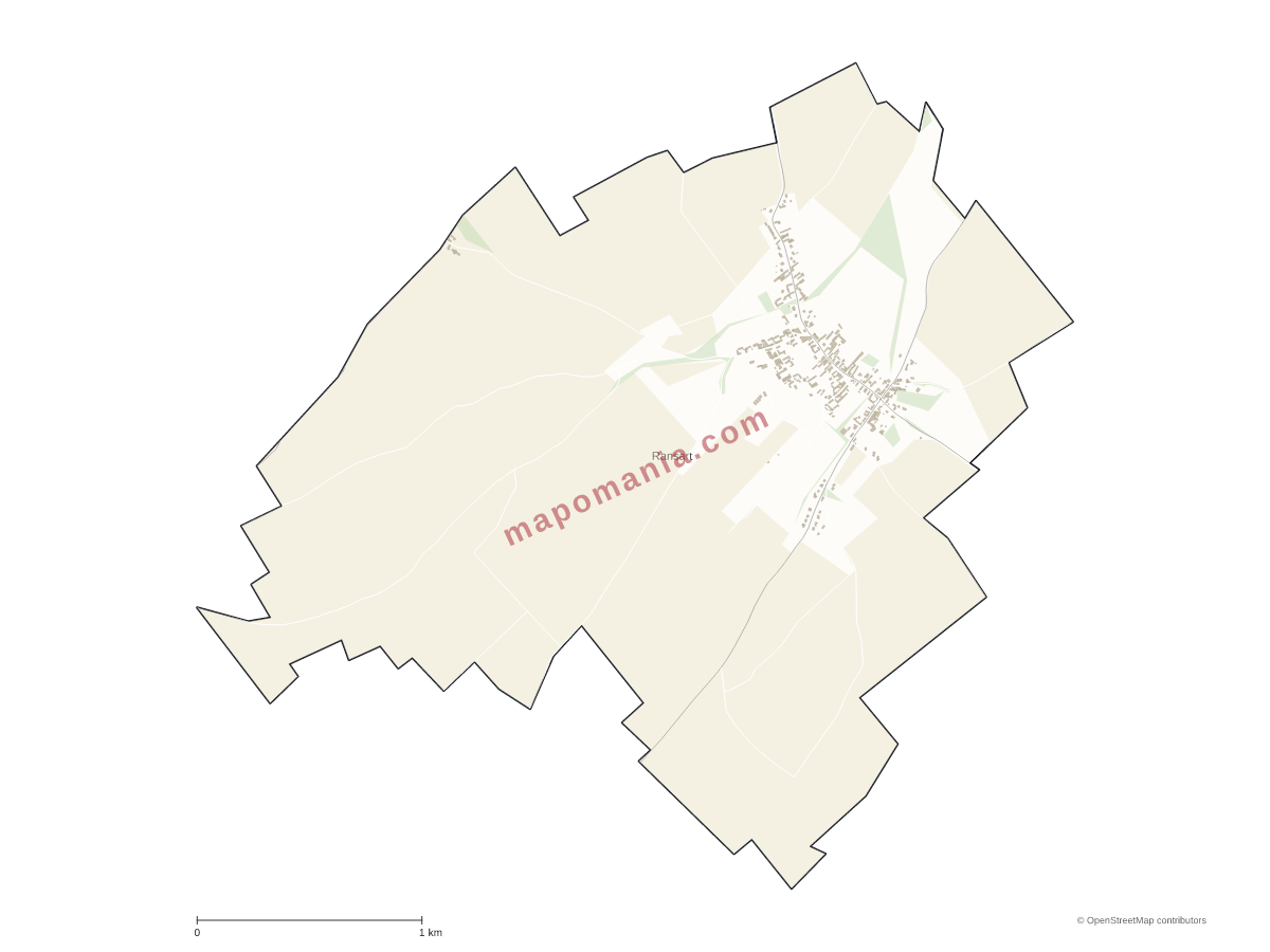 Carte de Ransart à personnaliser