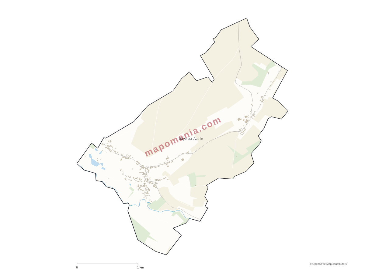 Carte de Raye-sur-Authie à personnaliser