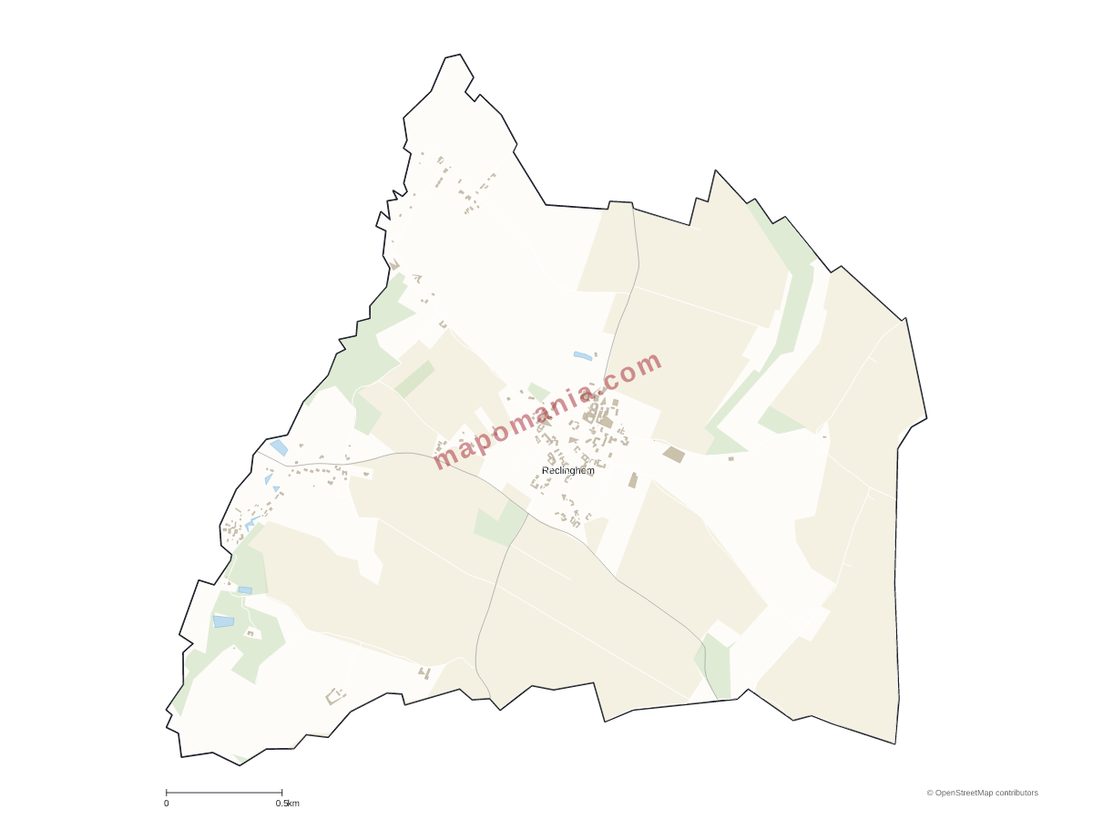 Carte de Reclinghem à personnaliser