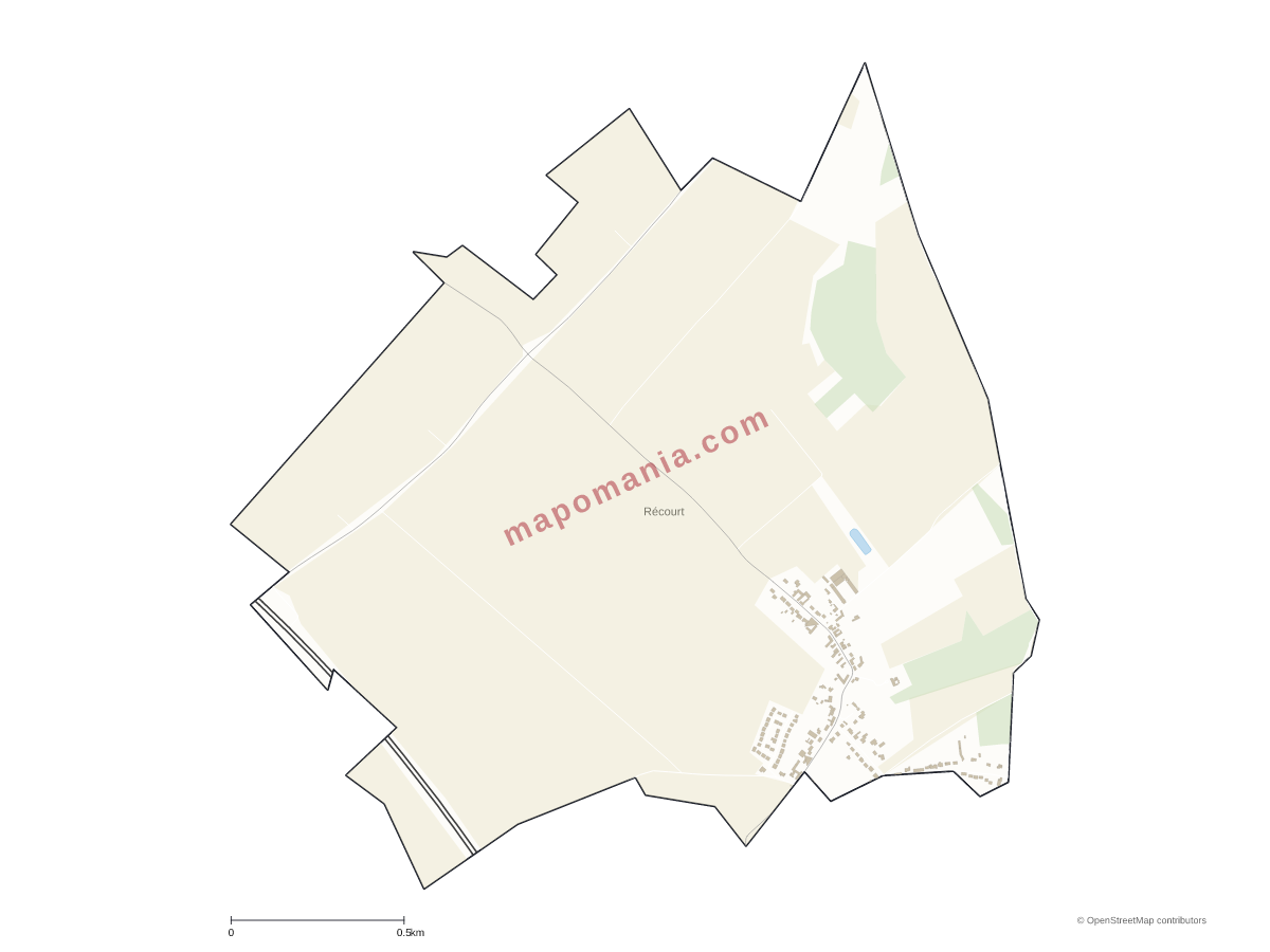 Carte de Récourt à personnaliser