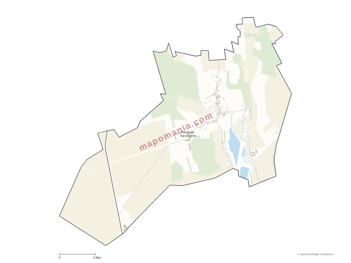 Carte de Recques-sur-Course à personnaliser