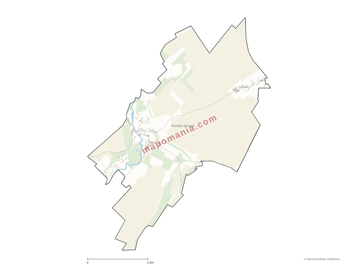 Carte de Remilly-Wirquin à personnaliser