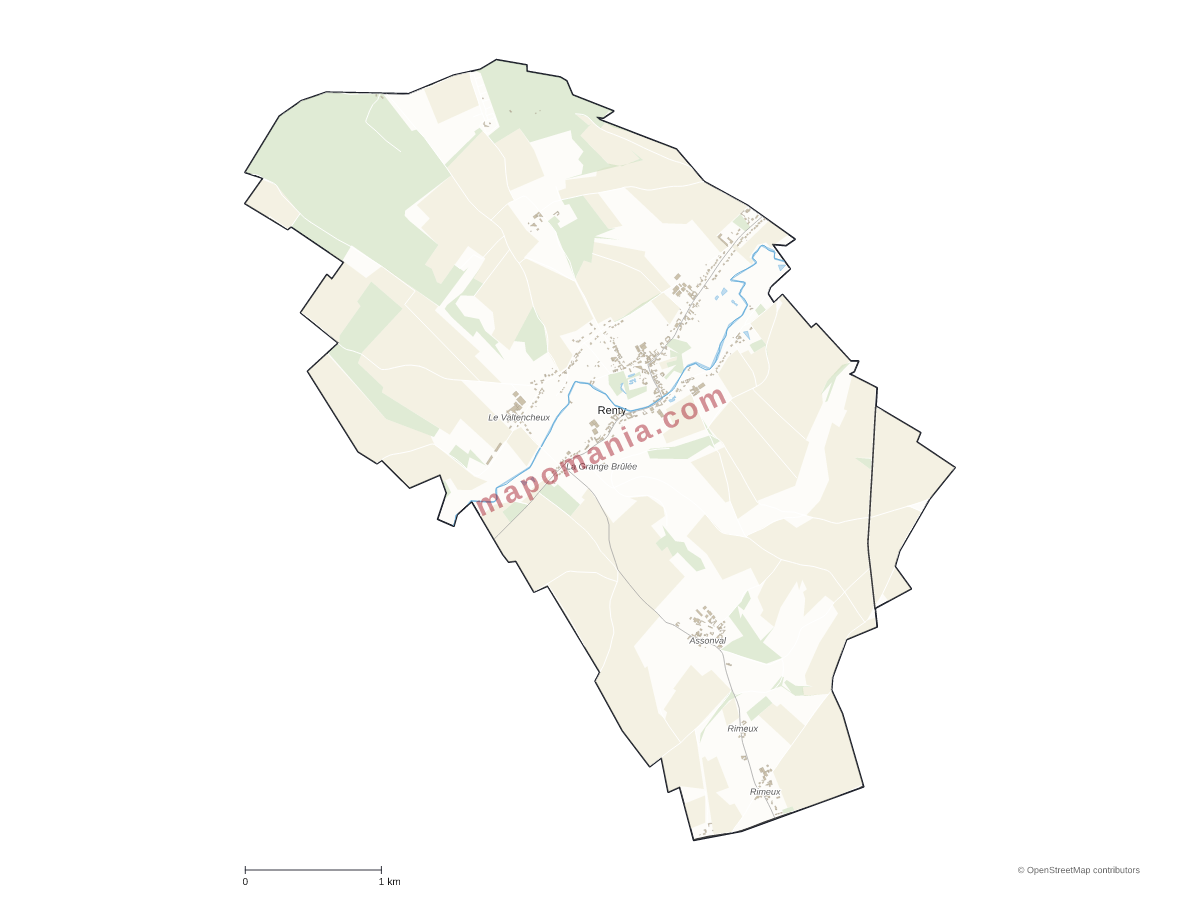Carte de Renty à personnaliser