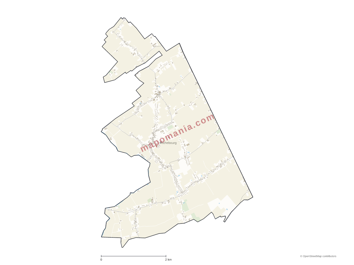 Carte de Richebourg à personnaliser