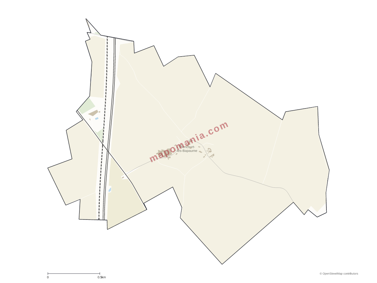 Carte de Riencourt-lès-Bapaume à personnaliser