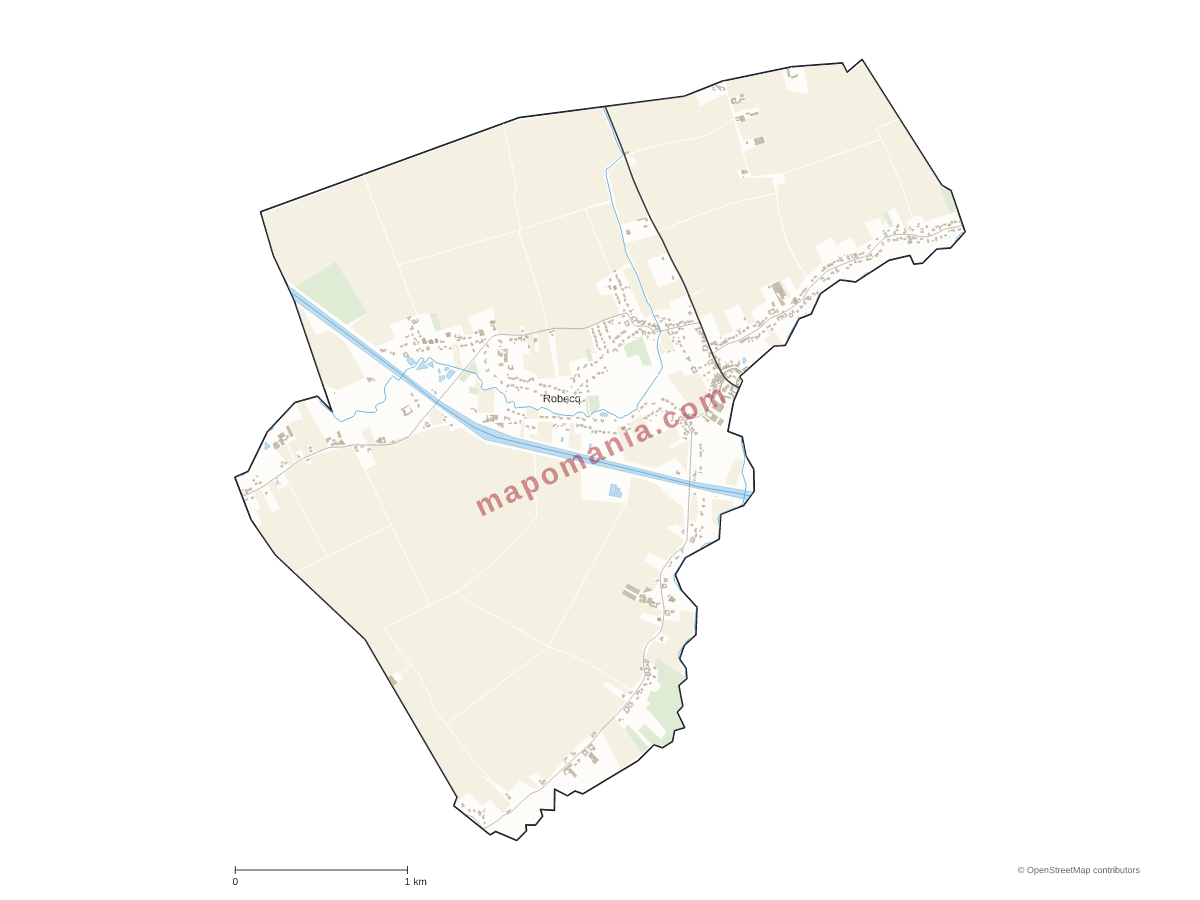 Carte de Robecq à personnaliser