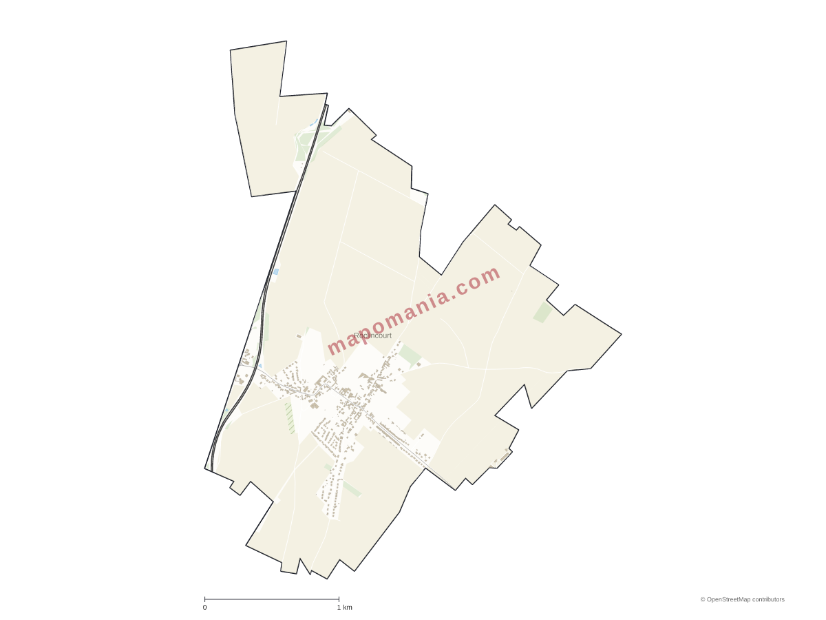 Carte de Roclincourt à personnaliser