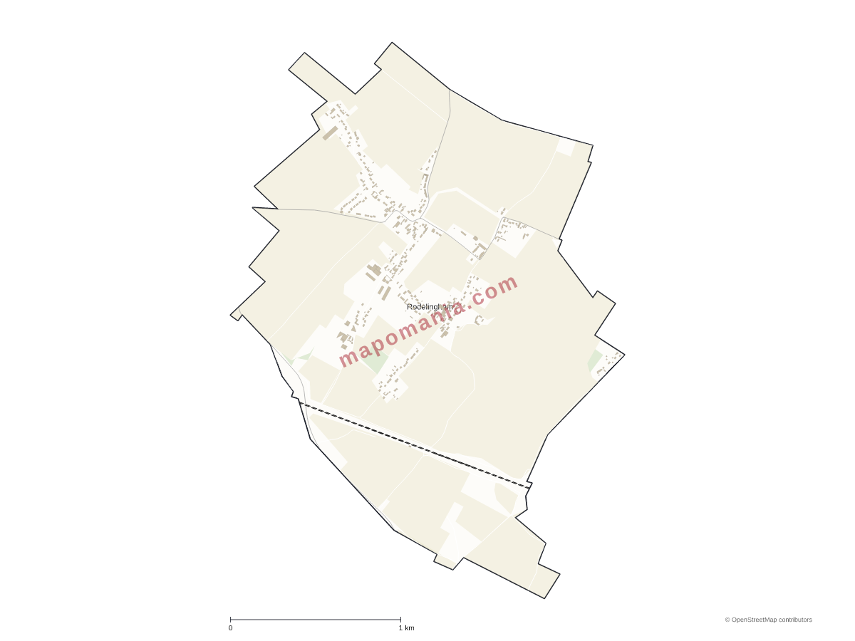 Carte de Rodelinghem à personnaliser
