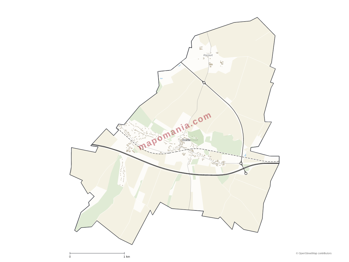 Carte de Roëllecourt à personnaliser