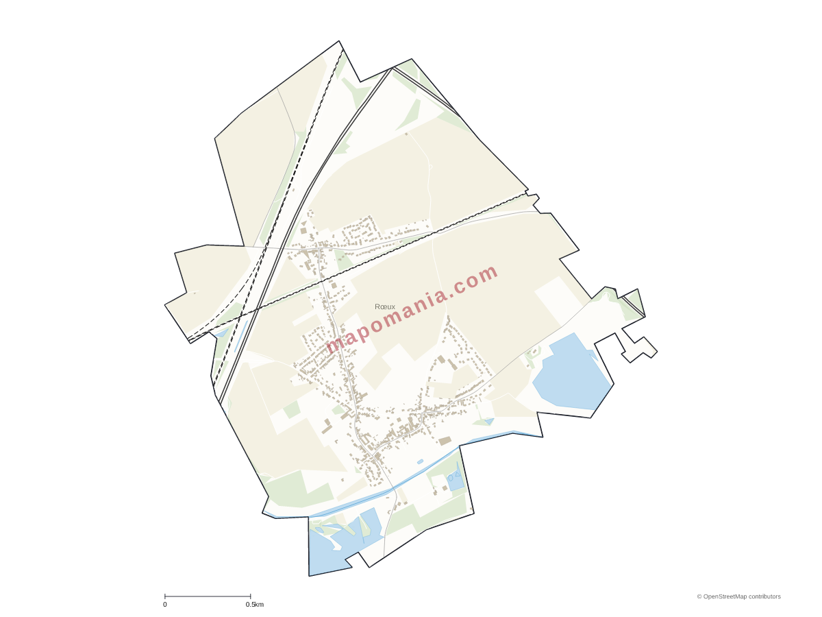 Carte de Rœux à personnaliser