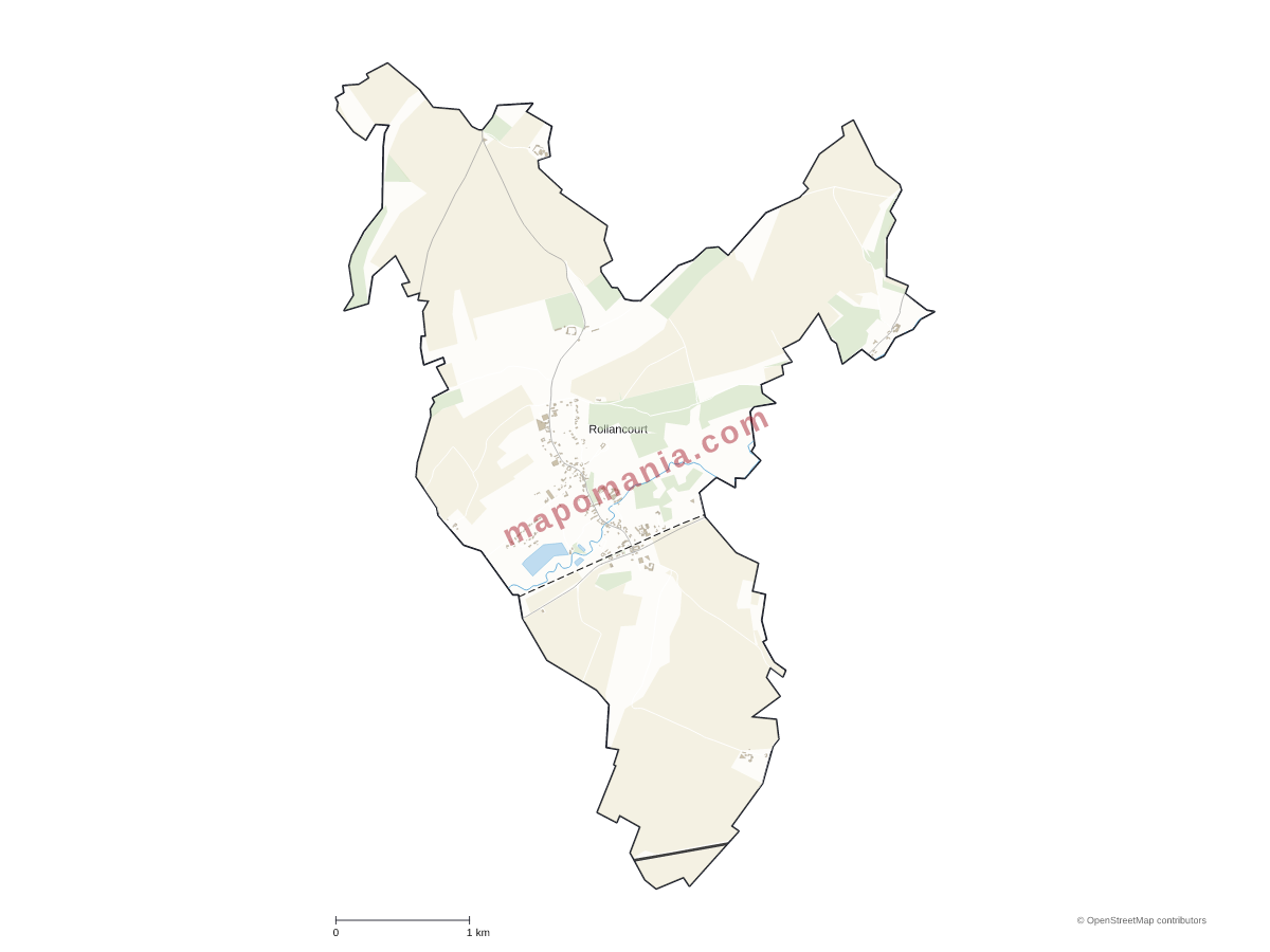 Carte de Rollancourt à personnaliser