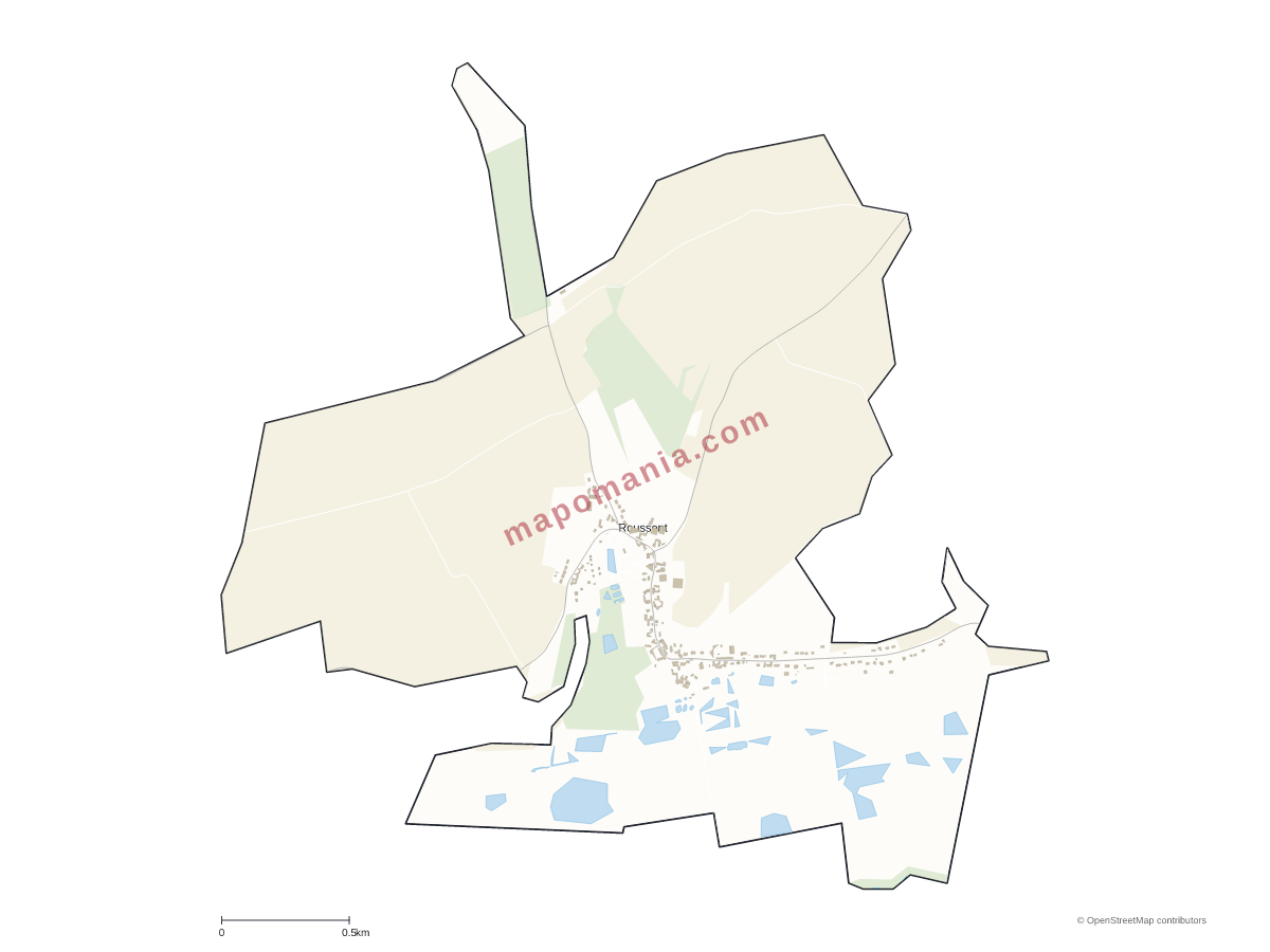 Carte de Roussent à personnaliser