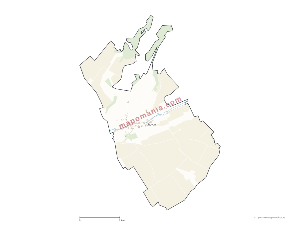 Carte de Royon à personnaliser
