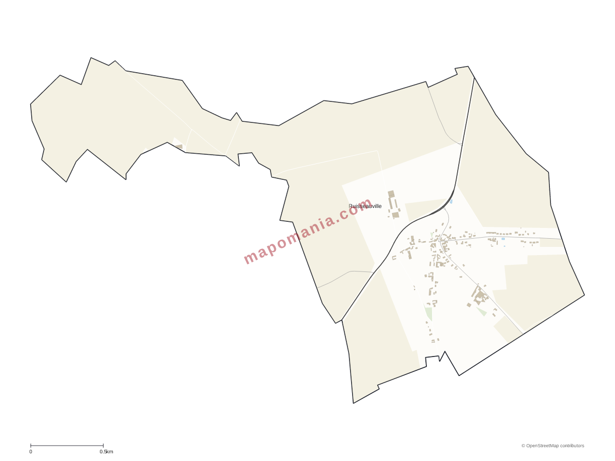 Carte de Ruisseauville à personnaliser