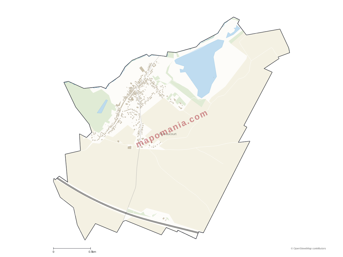 Carte de Rumaucourt à personnaliser