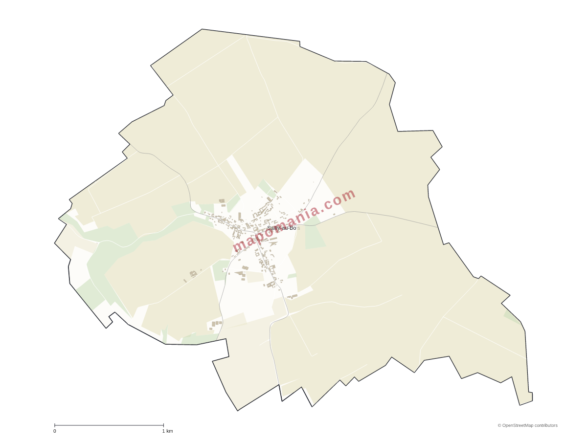 Carte de Sailly-au-Bois à personnaliser